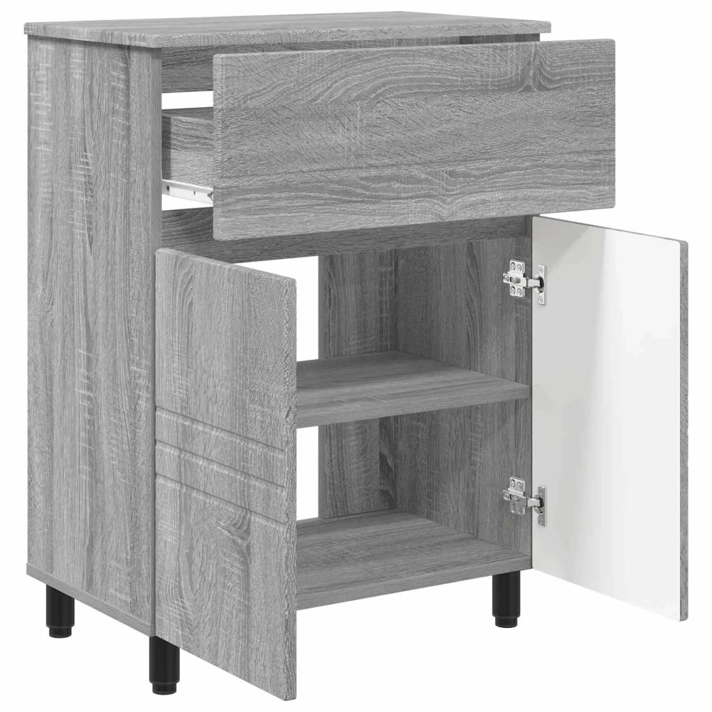 Mobiletto da bagno Sonoma grigio 60 x 35 x 80 cm 889421