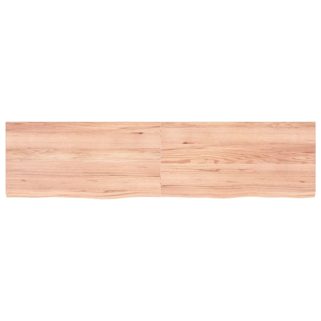 Piano Bagno Marrone 160x40x(2-4) cm Legno Massello Trattato 3156155