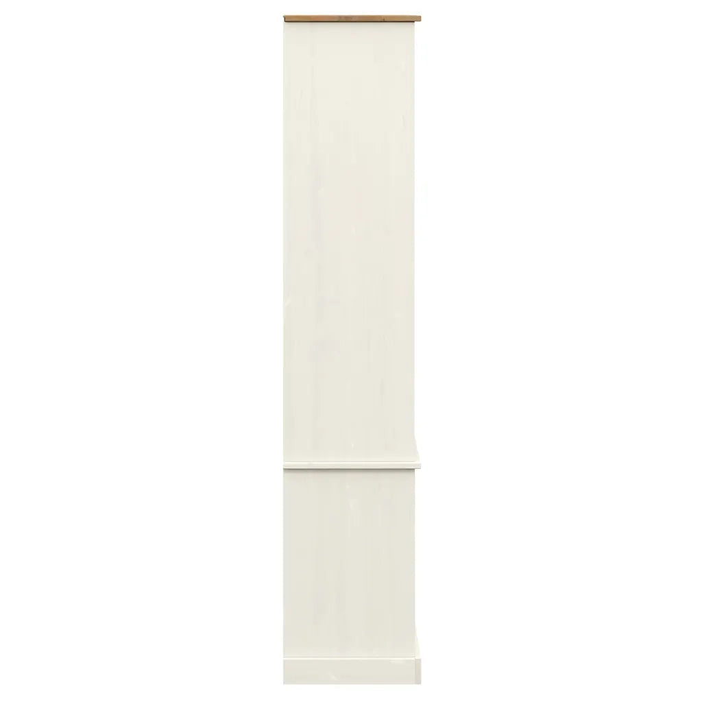 Vetrina VIGO 85x35x170 cm in Legno Massello di Pino Bianco 353194