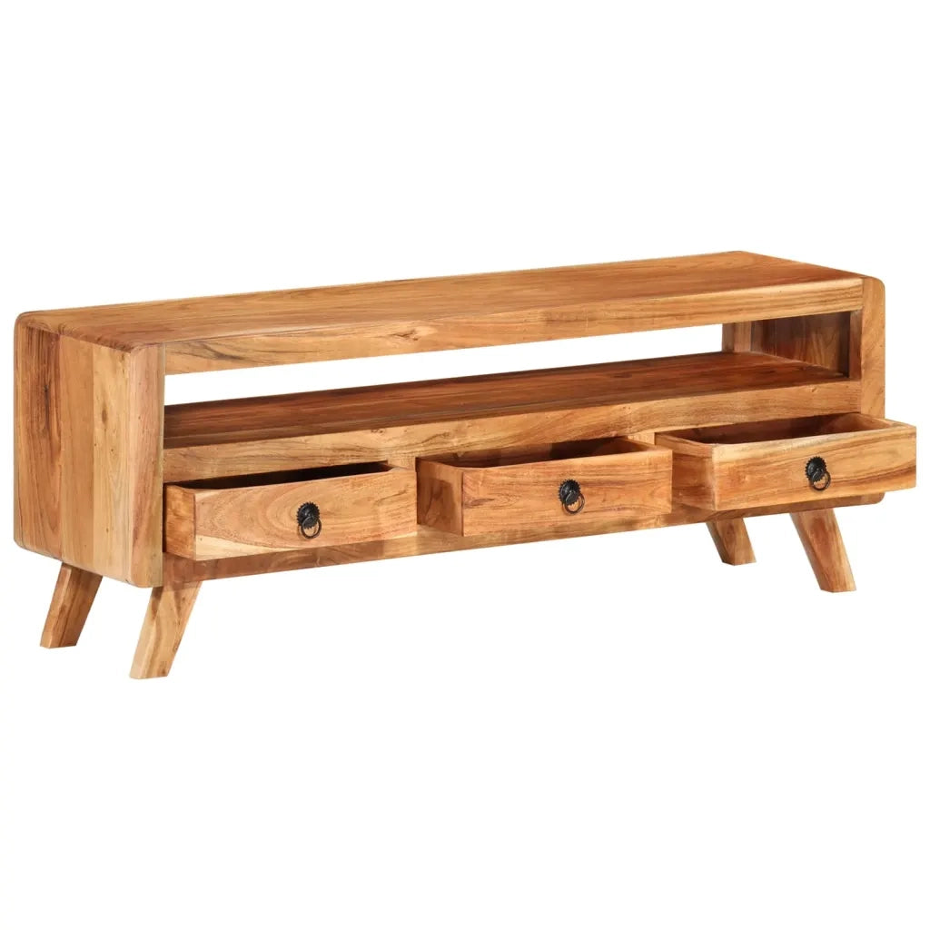 Mobile Porta TV 110x30x40 cm in Legno Massello di Acacia cod mxl 10459