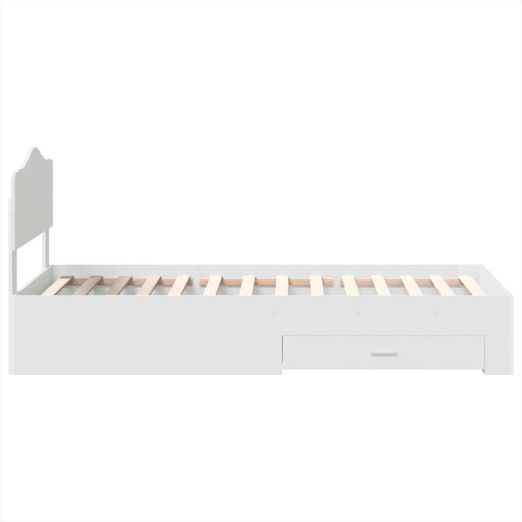 Struttura del letto Bianco 90 x 190 cm Legno multistrato