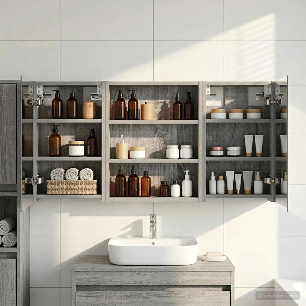 Set di Armadi da Bagno con lo scaffale 3 pcs 100 x 10,5 x 50 cm 3403685