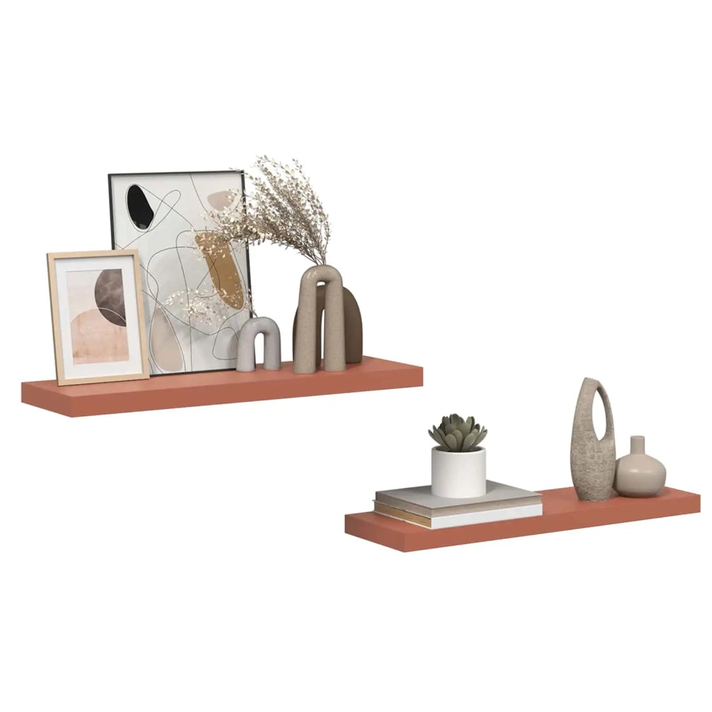 Scaffale da parete 2 pcs Rosso 80 x 23,5 x 4 cm 42019930