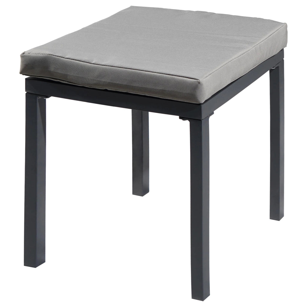 Set di mobili da giardino modulari IBIZA in tessuto grigio con 7 sedute - alluminio antracite