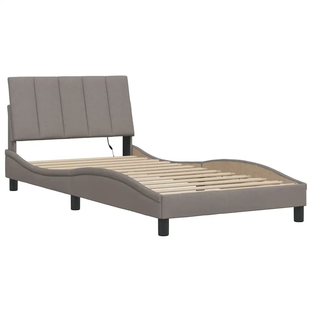 Giroletto senza Materasso Hanko Tortora 100x200 cm in Tessuto