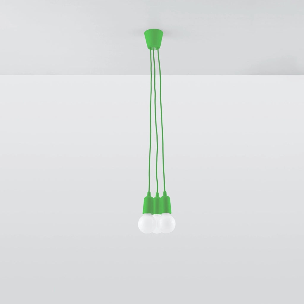Lampadario Matero 3 luci verde Pure Lume PU.0582 E27