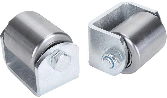 Ruote per rimorchio 2 pollici - Set da 2 pezzi - Ruote robuste in acciaio - Anticorrosive - Con cuscinetti - Protezione per motorhome - Ruote per sci