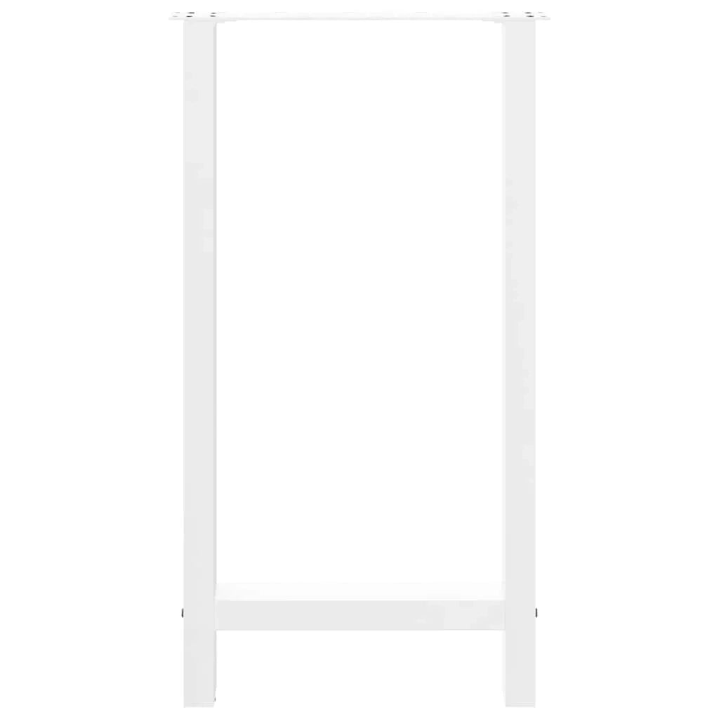 Set di 2 gambe regolabili per tavolo da bar dal design moderno 40 x 90 cm in acciaio bianco 02_0057565