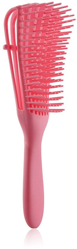 Set a tre parti per sciogliere i nodi dei capelli con testura 3a-4c per capelli ricci, ondulati, a spirale, bagnati, asciutti, grassi, spessi e lunghi. Spazzola per capelli naturali, esfolia la pelle del capo per una bella colorazione rossa.