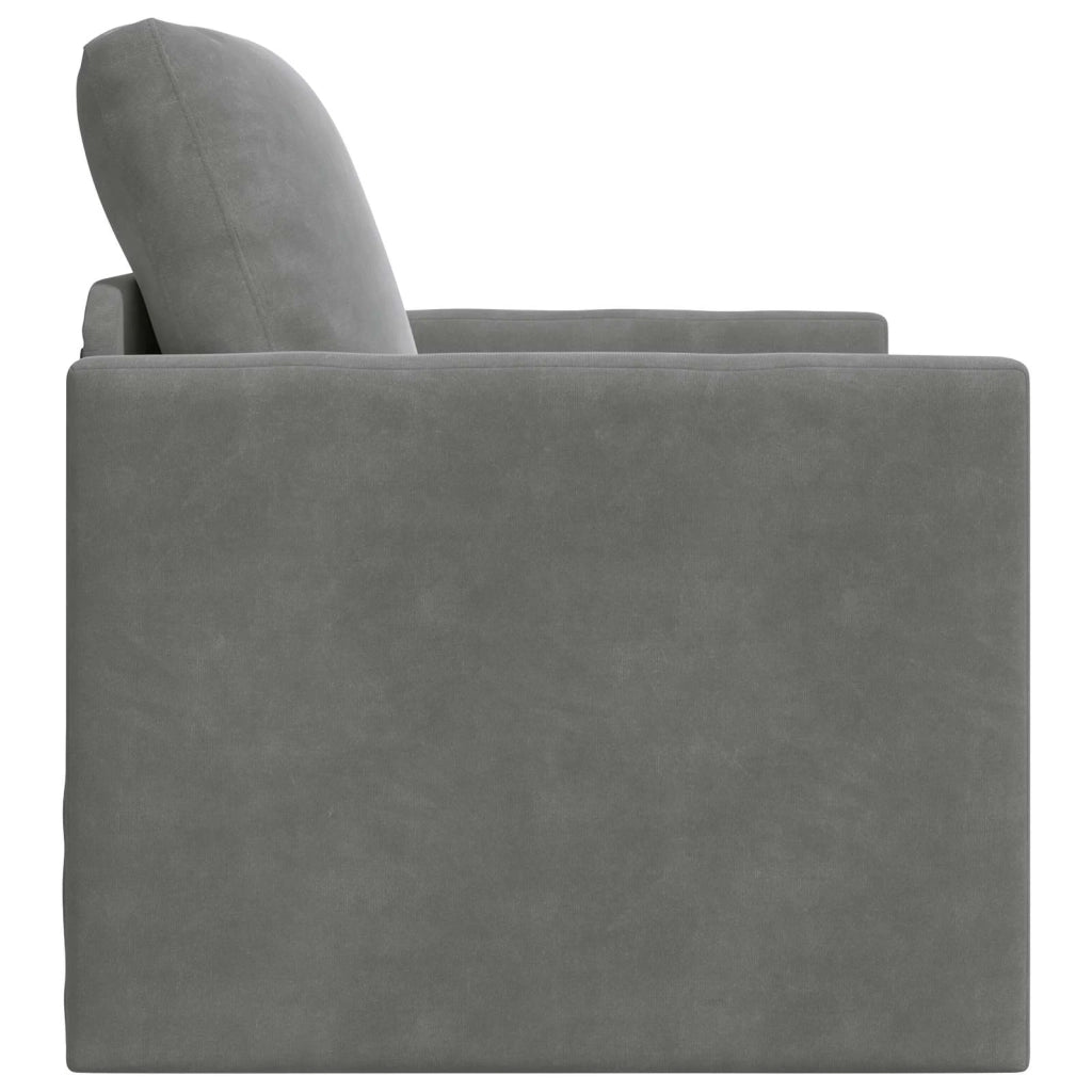 Divano letto Grigio scuro 74 x 77 x 81 cm Velluto 4106613