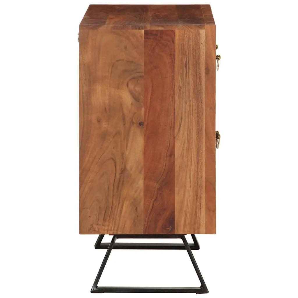 Cassettiera Marrone ambra 70x35x70 cm in Legno Massello Acacia 358185