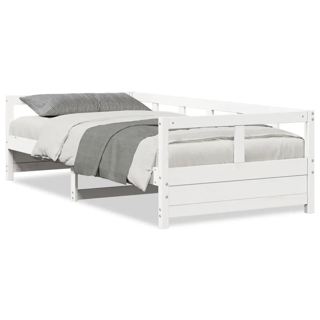 Dormeuse senza Materasso Bianca 80x200 cm Legno Massello Pino