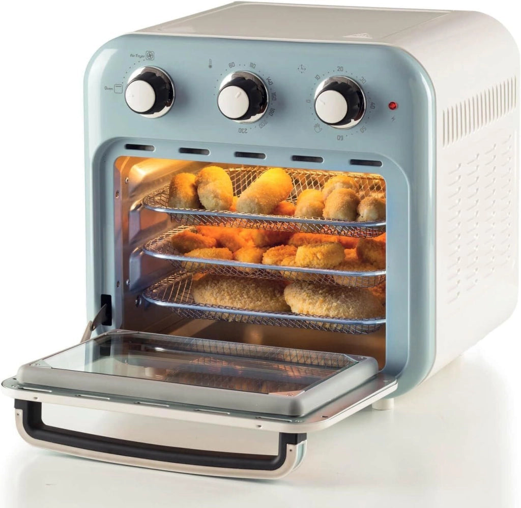Ariete 4632 Friggitrice ad aria 2in1 Vintage 16 L 1400 W Timer 60 min Funzione Rotisserie colore Celeste