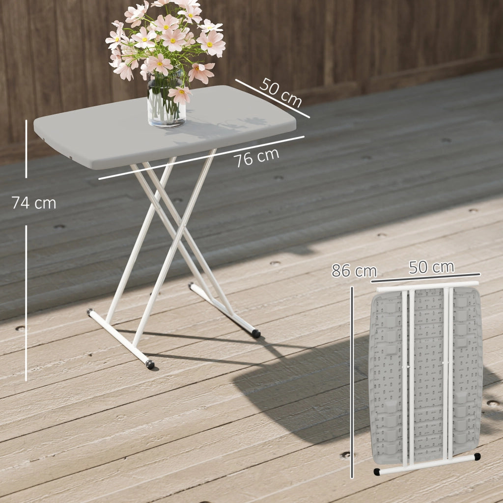 Tavolino pieghevole ¨C zephmum ¨C 76x50x74 cm grigio