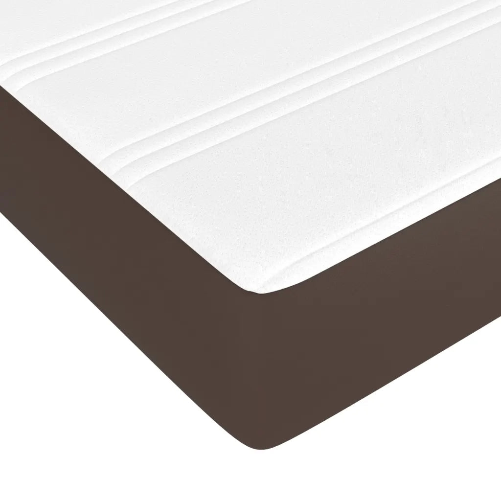 Materasso a Molle-Materasso per letto Marrone 90x200x20 cm in Similpelle