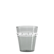 Zafferano Bicchiere A Pallini Tumbler in vetro borosilicato soffiato a mano set da 4 pezzi colore Grigio per un'estetica tavola di alta qualità
