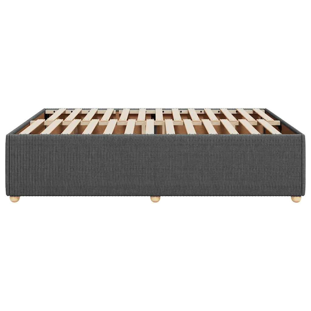 Letto matrimoniale | Letto per adulti | Giroletto senza Materasso Grigio Scuro 140x200 cm Tessuto