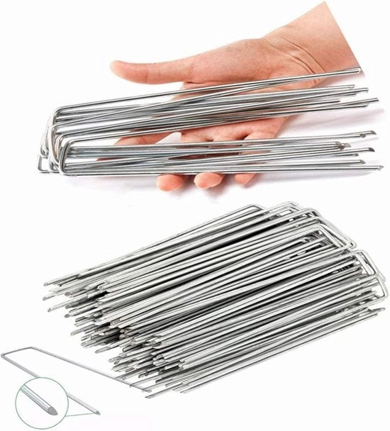 Set di Ancoraggi per Giardino in Acciaio - 30 pezzi - 4×20cm - per Awnings, Swing - per il fissaggio di telo di copertura