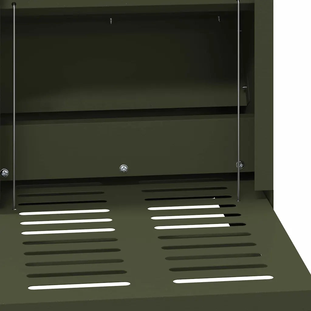 Mangiatore a Pedale per Pollo Verde oliva 25 x 42 x 40 cm CFW9367111