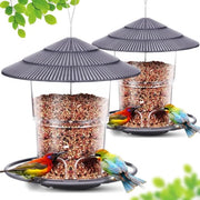 2-pack di caselli per uccelli, caselli per uccelli appesi, caselli per uccelli regolabili con filo robusto e tetto, caselli per uccelli in plastica per giardino, giardino dietro casa