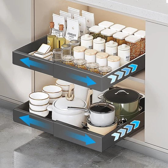 Estensione di carico - Organizzatore della cucina - 1 pezzo - Acciaio di carbonio - 31-52 cm