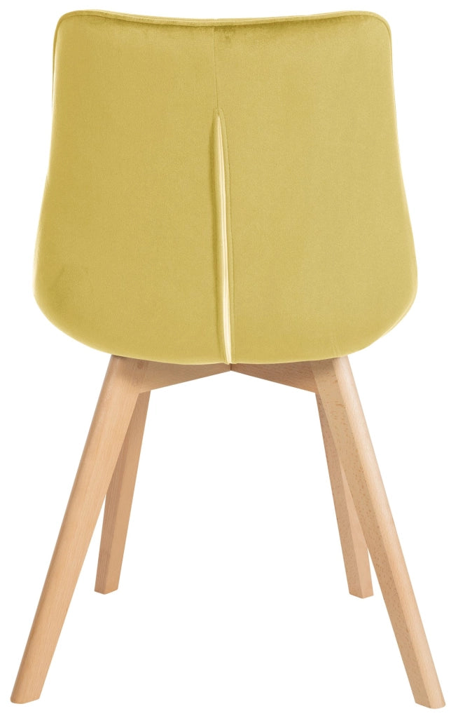 Sedia Brook Velvet giallo