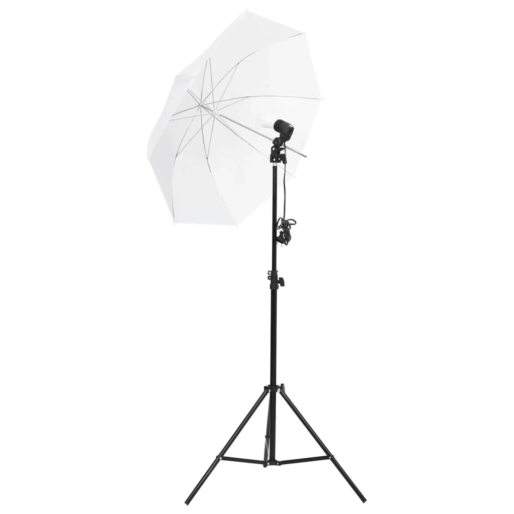 Kit per studio fotografico con illuminazione fondale e riflettore nero 02_0042477