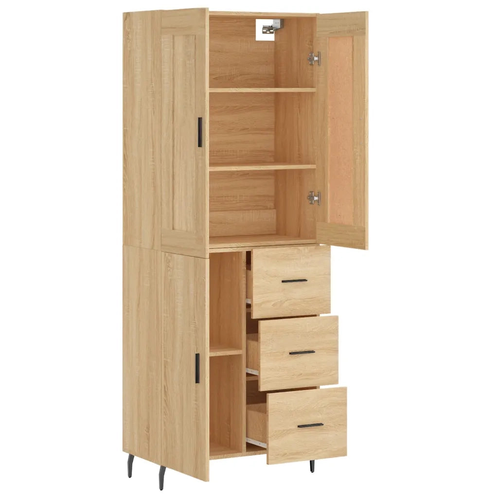 Credenza Rovere Sonoma 69,5x34x180 cm in Legno Multistrato 3199828