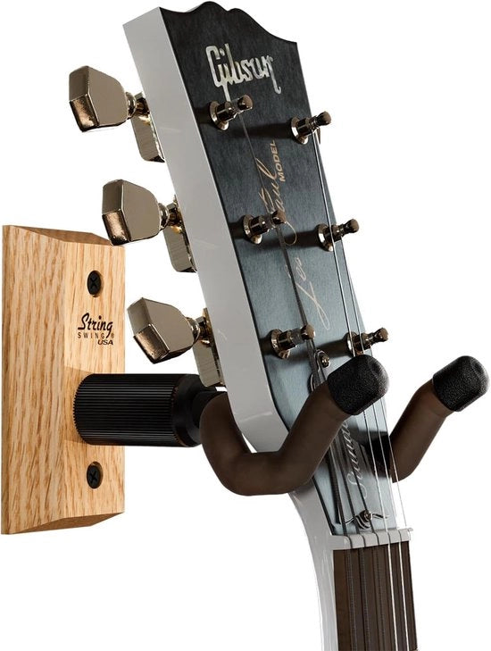Houder per chitarra da parete - per chitarre acustiche e elettriche - CC01K - supporto per chitarra - legno di quercia - Made in USA