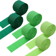 Papier per Crêpe 6 Pacchi - Verde chiaro/Verde/Verde scuro - 25m per pacchetto - Carta per decorazione di festa - Progetti DIY - Artigianato - Carta decorativa