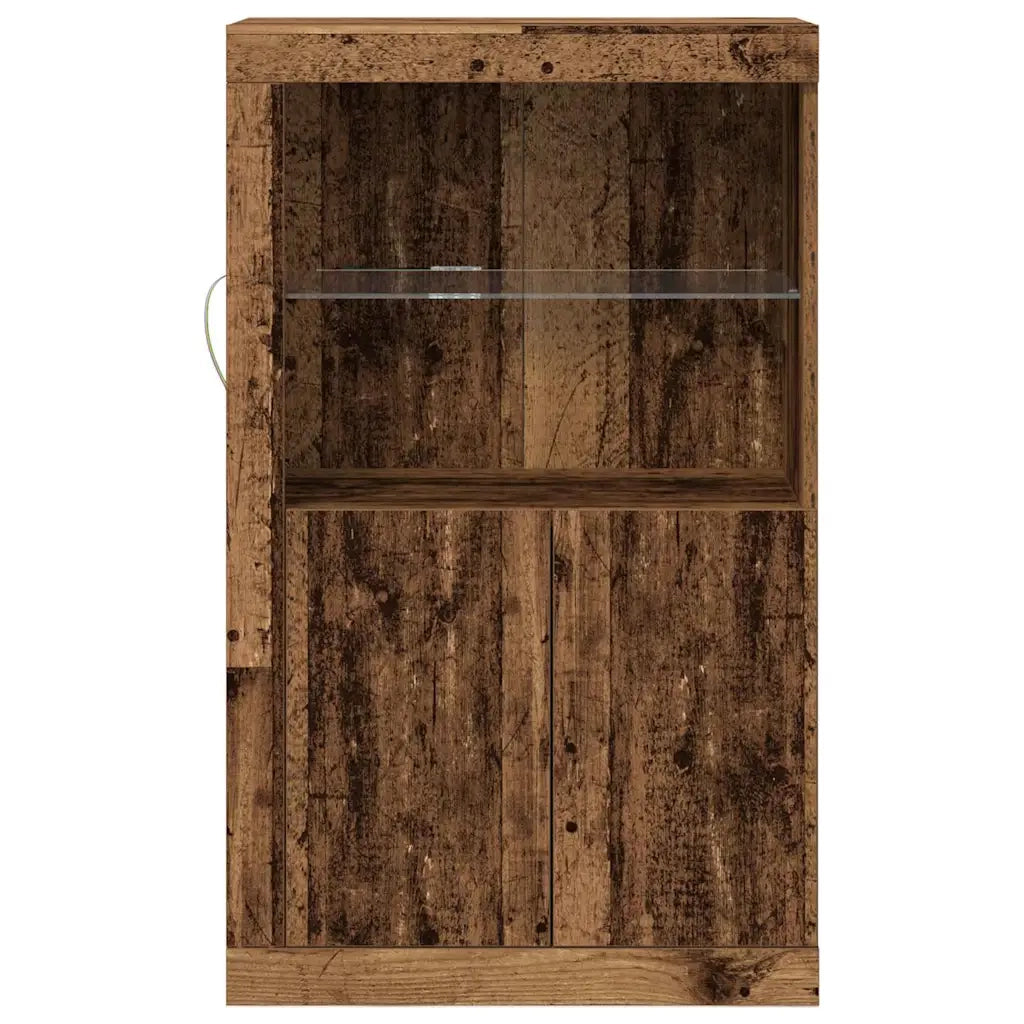 Madia LED Legno vecchio 60,5 x 37 x 100 cm Legno multistrato 863015