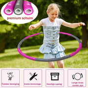 Hula Hoop per Bambini Hoelahoep Fitness - Rosso Grigio - 6-8 Giri - 68 kg