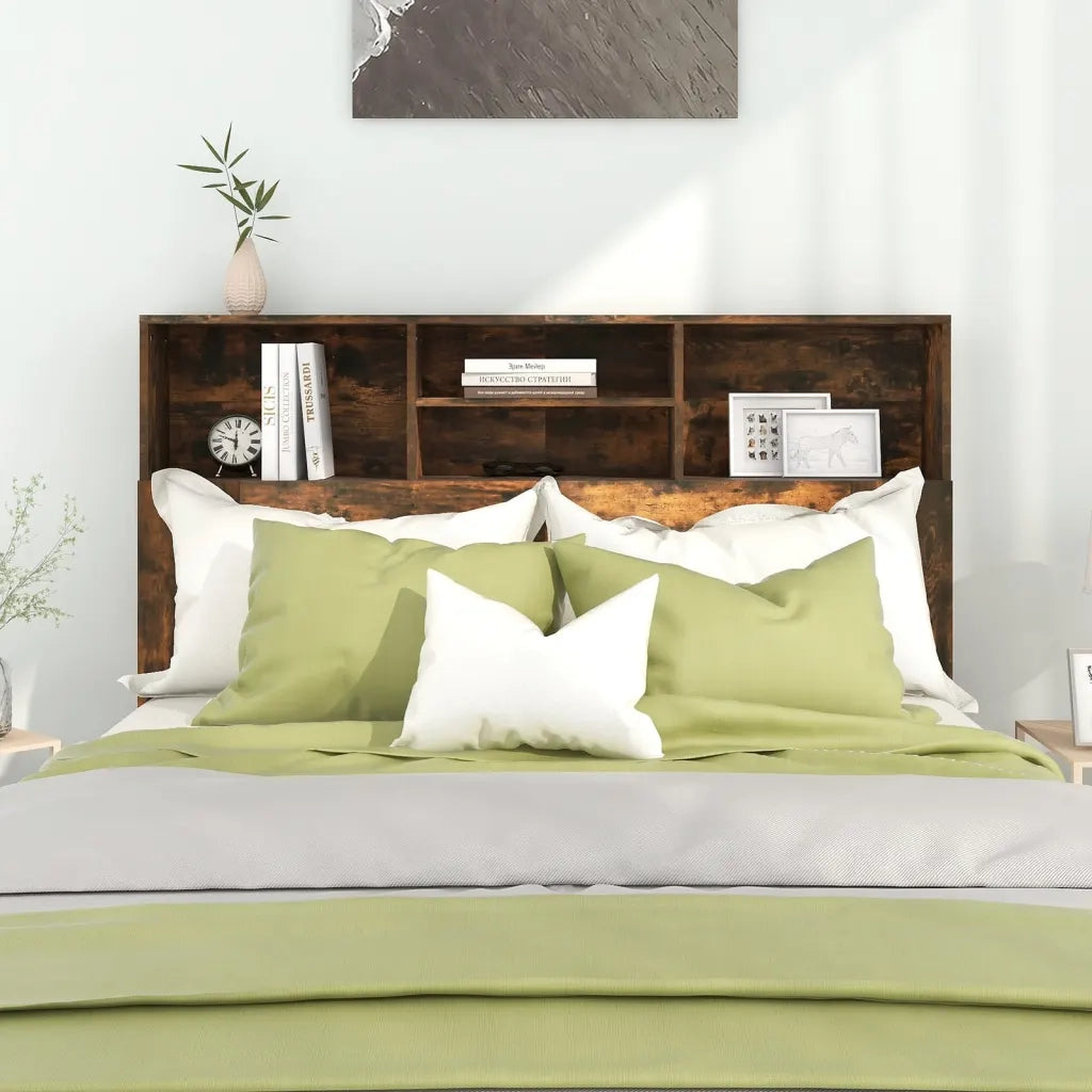 Testiera con Scomparti Rovere Fumo 140x19x103,5 cm cod mxl 44416