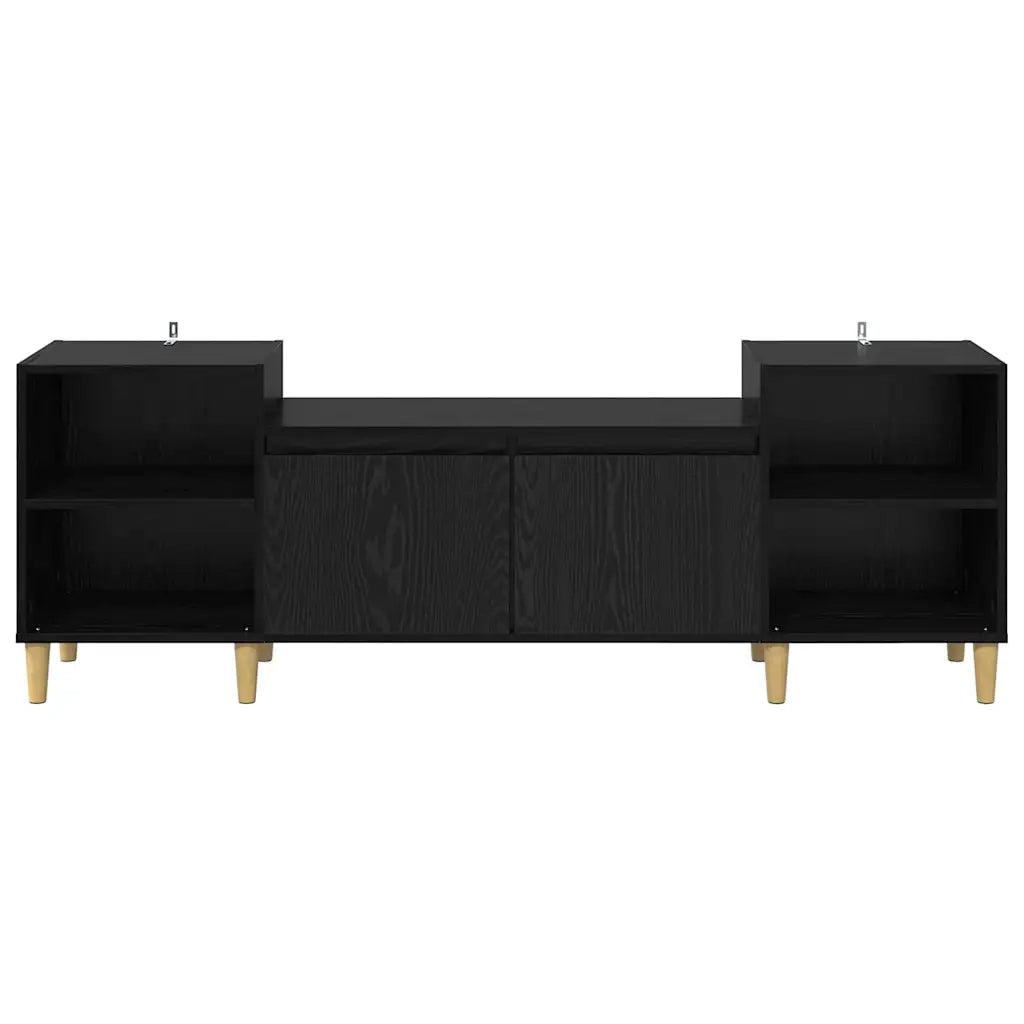 Mobile TV 160 x 35 x 55 cm Rovere Nero Legno ingegnerizzato 881026