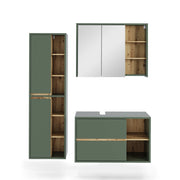Vicco Set di mobili da bagno Verde/Artigianale 3 parti