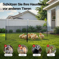 Rete da voliera nera Maglie quadrate 19x19mm Rotolo da 10m Altezza 100cm Acciaio zincato