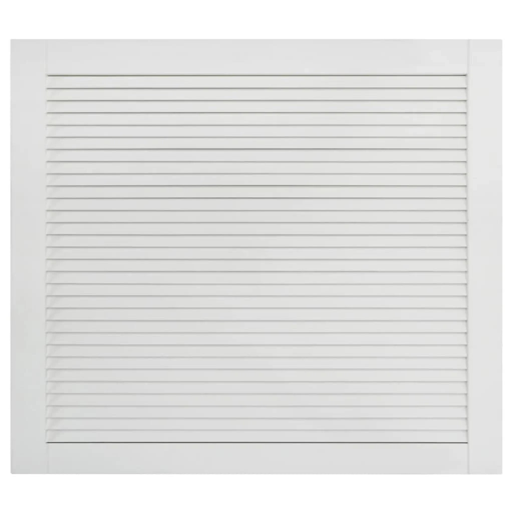 Set di 4 ante in legno massello di pino ante a persiana ante per armadi ante per scaffali rivestimento per armadi guardaroba 39,5 x 49,4 cm bianco 02_0003927