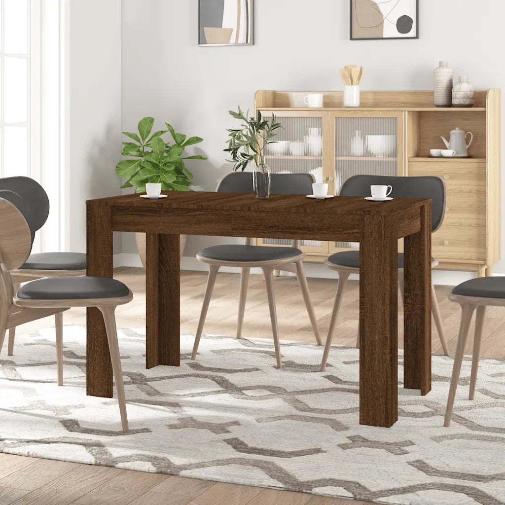 Tavolo da Pranzo Rovere Marrone 120x60x76 cm Legno Multistrato 838191