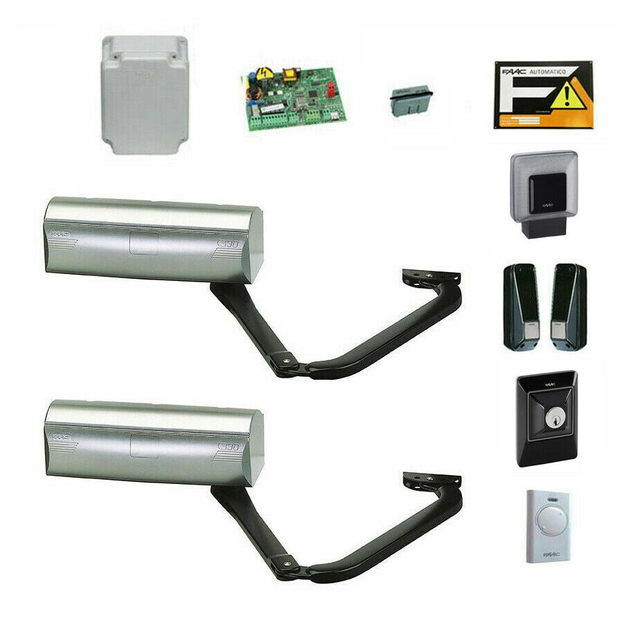 FAAC KIT MAGNUM 390 230V ANTA 2 MT AUTOMAZIONE CANCELLO BATTENTE AUTOMATICO