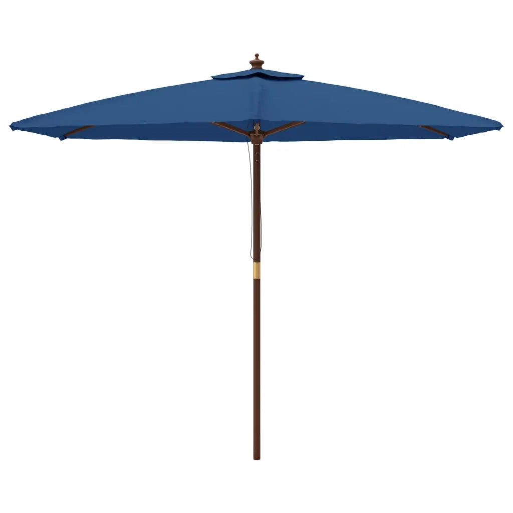 Ombrellone da Giardino con Palo in Legno Azzurro 299x240 cm 363174