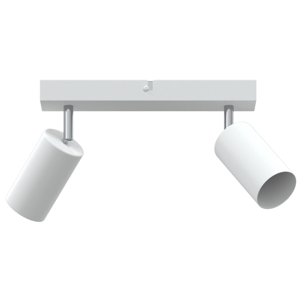 Faretto da soffitto 2 vie regolabile bianco GU10