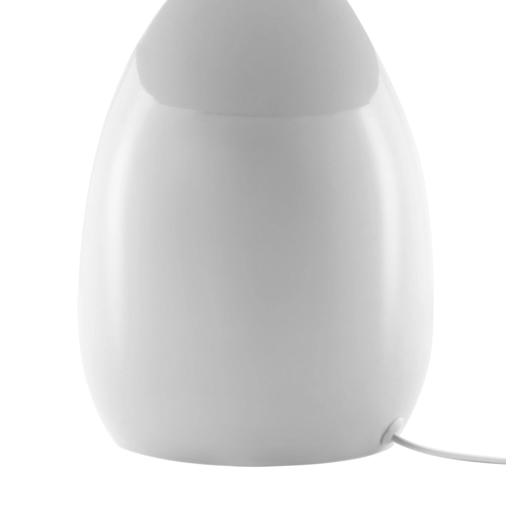 Lampada da tavolo bianca con base in ferro 30 cm a una luce design moderno accessori per il soggiorno
