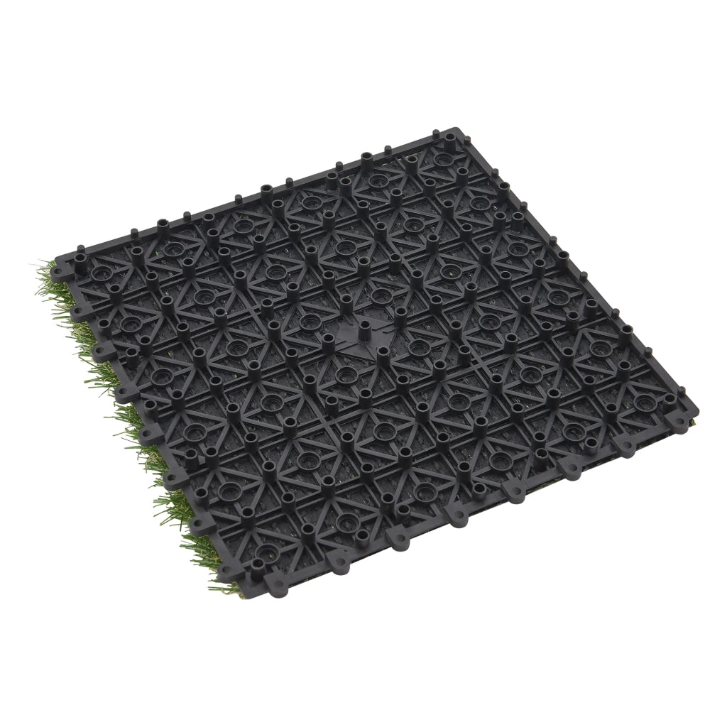 Set di 11 piastrelle in erba sintetica ad incastro circa 1 m² 30 x 30 x 2,2 cm 03_0006876