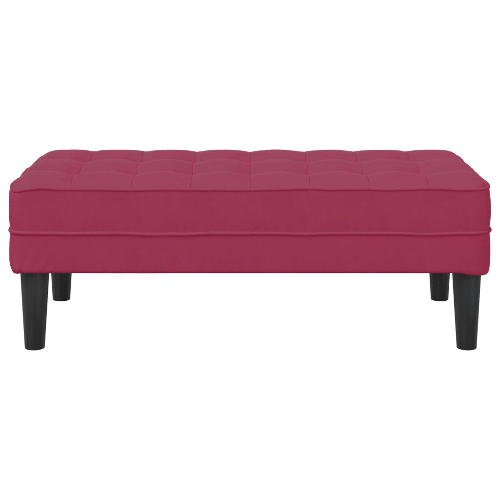 panchina Rosso Vino 113x57x39 cm in velluto