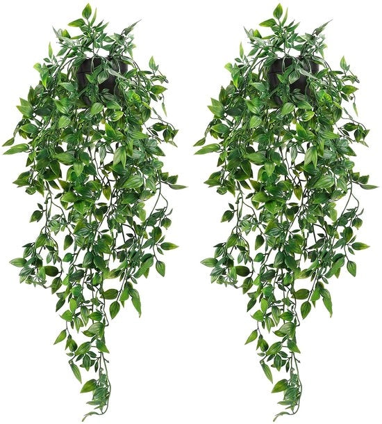Piante Artificiale da Parete, Piante Artificiale per Interno e Esterno, Estetiche, Ufficio, Sala da Pranzo, Decorazione di Parete in Legno, 2-Pack
