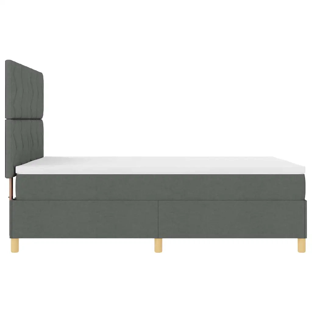 Letto a Sorgente LED Grigio scuro 140 x 200 cm Tessuto 3343181