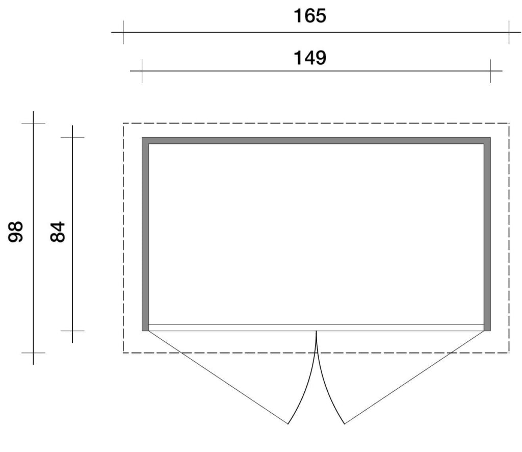 Casette Box da Giardino in Legno Porta Utensili 149x84x172 cm con 2 Porte Ecla Grigia