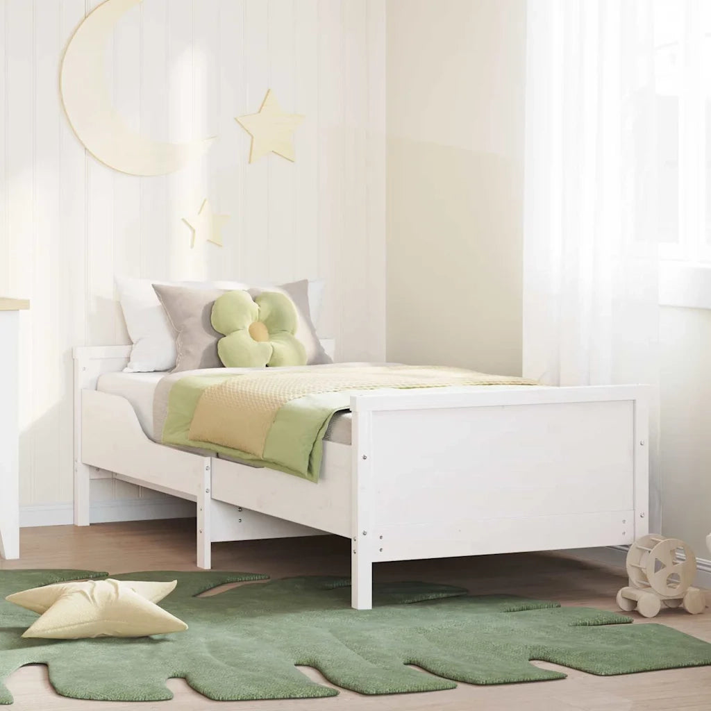 Struttura del letto Bianco 80 x 200 cm Legno multistrato 877204