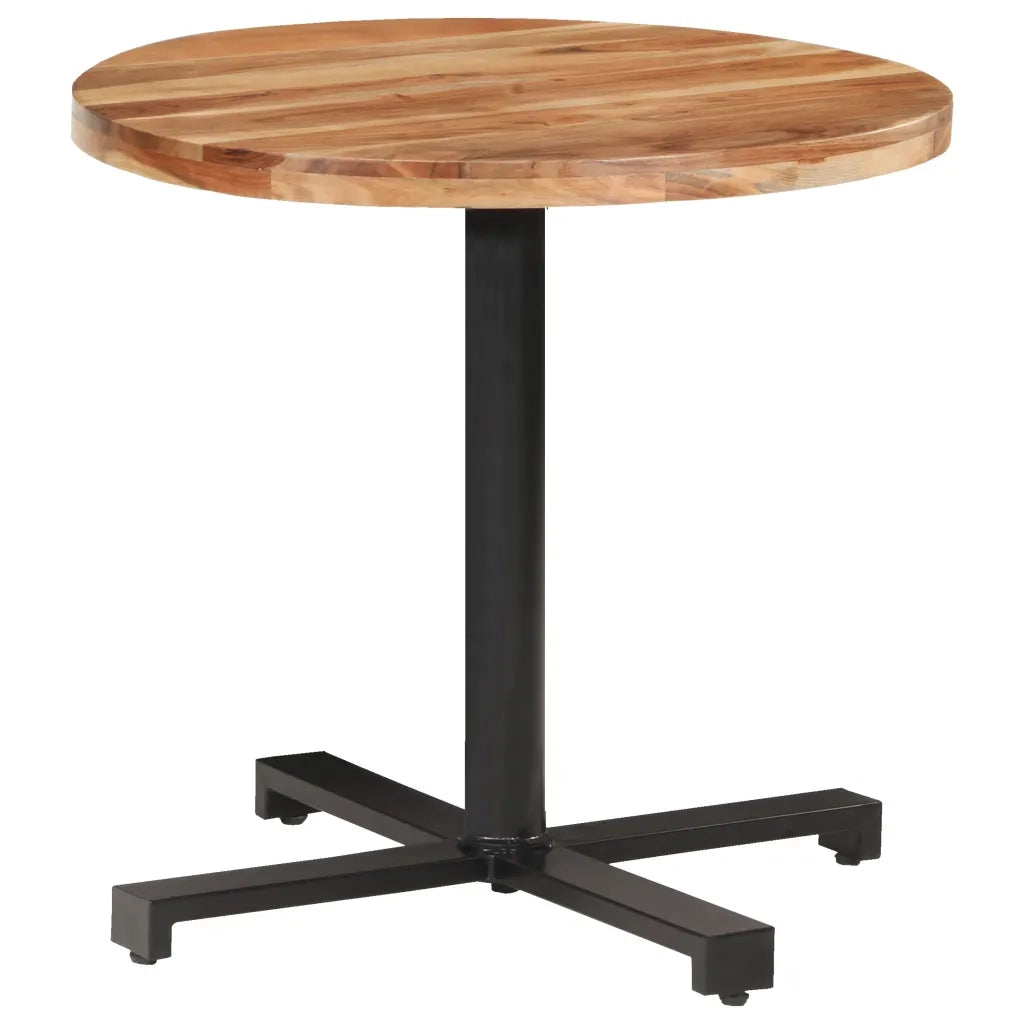 Tavolino da Bistrot Rotondo Ã˜80x75 cm in Legno di Acacia cod mxl 24699
