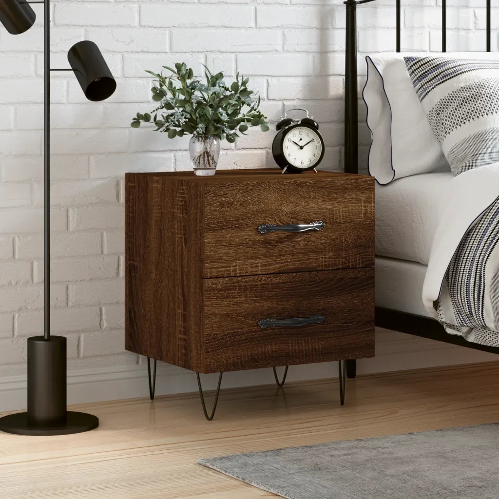 Comodino Rovere Marrone 40x35x47,5 cm in Legno Multistratocod mxl 105382